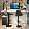Bar Stools Set of 2/4 Adjustable Upholstered Swivel Bar Stools, Counter Height Bar Chairs with Back and Footrest for Bar, Kitchen Island - 2 of 4