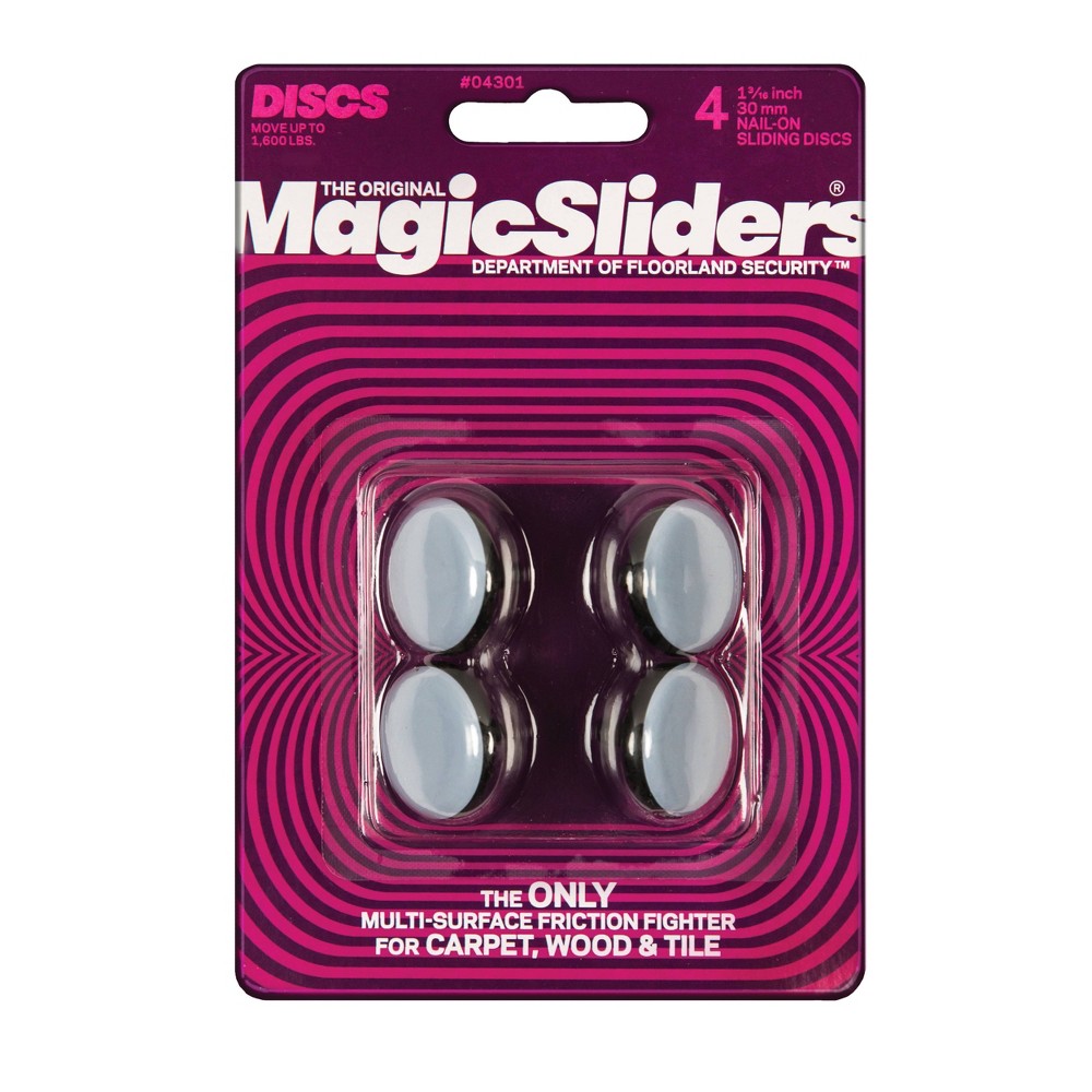 Magic Sliders 4ct 1.18'in Round Nail-On Adhesives