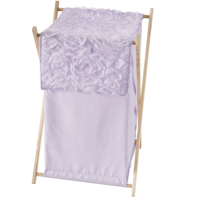 Sweet Jojo Designs Girl Laundry Hamper Rose Lavender Purple, 1 of 5