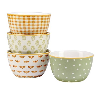 Set Of 4 Sunflowers Forever Ice Cream Bowls - Certified International ...