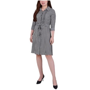 NY Collection Womens Crepe Printed Shirt Dress - 1 of 1