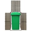 vidaXL Single Wheelie Bin Shed Gray 27.6"x31.5"x46.1" Poly Rattan - 2 of 4