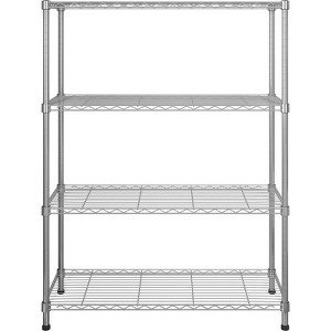 SEVOBAL Utility Storage Shelves Chrome Plated Iron Multi Layer Open Design for Home and Shop Organization, Silver, 35.9"*14.37"*5.51" - 1 of 4