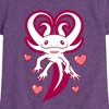 Girls' - Instant Message - Axolotl Heart Fins Fitted Short Sleeve Graphic T-Shirt - 2 of 4