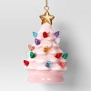 4" Christmas Lit Ceramic Retro Christmas Tree Ornament Pink - Wondershop™ - 3 of 4