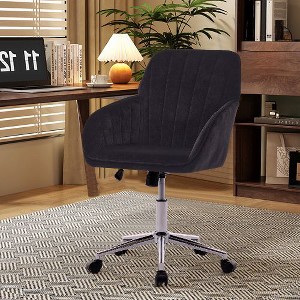 CAVINAS Adjustable Office Chair, Velvet Home Office Desk Chair, Ergonomic Office Chair, Swivel Chair, Backrest Seat, Desk Chair Comfy - 1 of 4