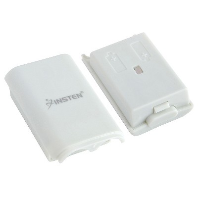 INSTEN Wireless Controller Battery Pack Shell compatible with Microsoft Xbox 360, White