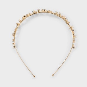 Crystal Branch Detail Clear Hair Headband - A New Day™ Gold/Clear