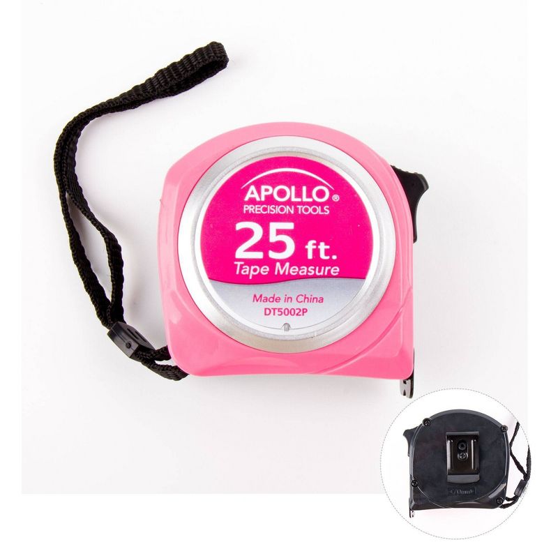 Apollo Tools 25&#34; DT5002P Tape Measure Pink, 4 of 6