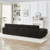126" Corduroy L-Shaped Sectional Sofa with Cup Holders, USB & Type-C Ports, 4 Pillows, Movable Footrest, Oversized Couch for Living Room - 2 of 4