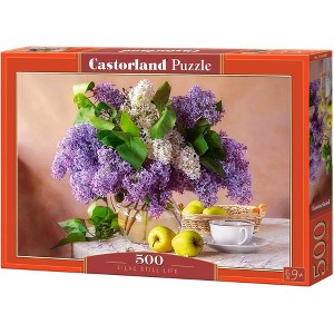 500 Piece Jigsaw Puzzle, Lilac Still Life, Flower puzzle, Nature, Adult Puzzle, Castorland B-54091 - 1 of 4