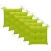 vidaXL Patio Chair Set of 6 Bright green Solid acacia wood, 100% polyester - 4 of 4
