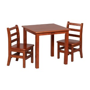 ECR4Kids 24in x 24in Hardwood Table and Chair Set, 12in Seat Height - 1 of 4