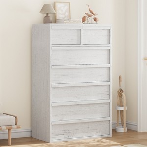 Whizmax 7 Drawer Dresser Tall for Bedroom, Modern 7 Chest of Drawers with Large Storage, White Dresser Organizer for Living Room, Nursery, Entryway - 1 of 4