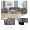 82.4" Velvet Curved-Arm 3-Seater Sofa with Thick Padded Seat and Solid Wood Legs - 4 of 4