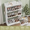 Molysoul Shoe Cabinet, 3 Flip-Drawer Shoe Organizer with Adjustable Shelf, Freestanding Entryway Storage for Foyer, Hallway, Living Room - 4 of 4