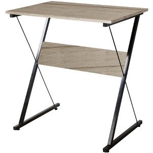 Nordlys Metal and Black Wood Top Desk Industrial Style Bedroom - 1 of 3