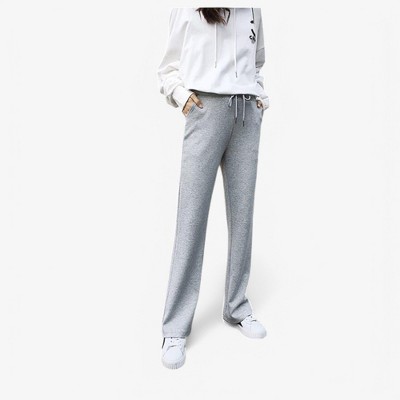 Anna-Kaci Active Women's High Waist Wide Leg Sweatpants with Drawstring Waist