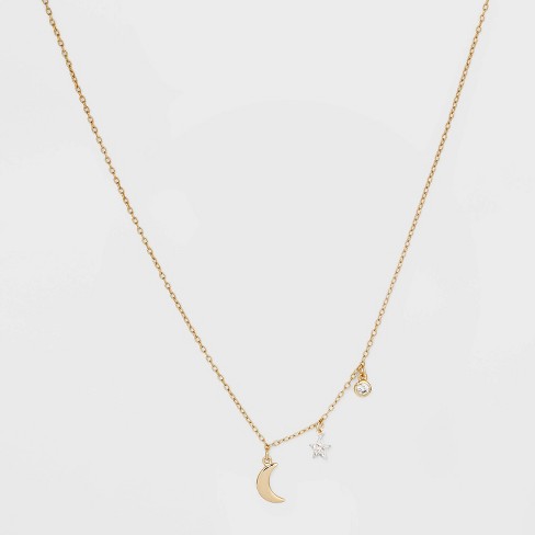 Moon Dangle Chain  Gold Plated Chain for Jewelry Making