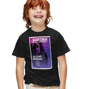 Boys' Star Trek Tng Season 1 Episode 5 T-Shirt Black Medium - 1 of 4