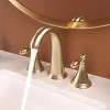 PAGED Bathroom Sink Faucet 2 Handle Widespread Sink Faucet with Pop Up Drain and 2 Water Supply Lines, Faucet for Bathroom Sink - 2 of 4