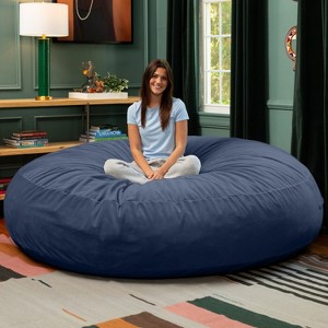 Jaxx 7 Foot Cocoon - 2-in-1 Convertible Bean Bag Bed & Large Bean Bag Chair for Adults, Lush Velvet - 1 of 4
