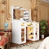 Famapy White Large Makeup Mirror Visual Storage Adjustable Light Vanity Table - 2 of 4