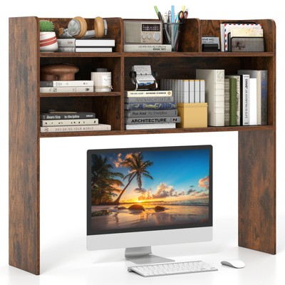 Tangkula 3-Tier Desktop Bookshelf w/ 6 Shelves Desk Organizer for Computer Desk