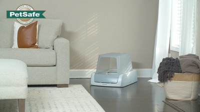 Gray Automatic Self-Cleaning Cat Litter Box with Privacy Cover
