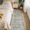 Machine Washable Rug Vintage Floral Rug Distressed Oriental Rug with Non Slip Backing, Low Pile Thin Soft Carpet - 3 of 4