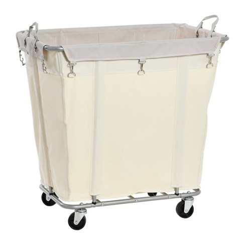 Seville Classics Commercial Heavy Duty Laundry Hamper Canvas Cream