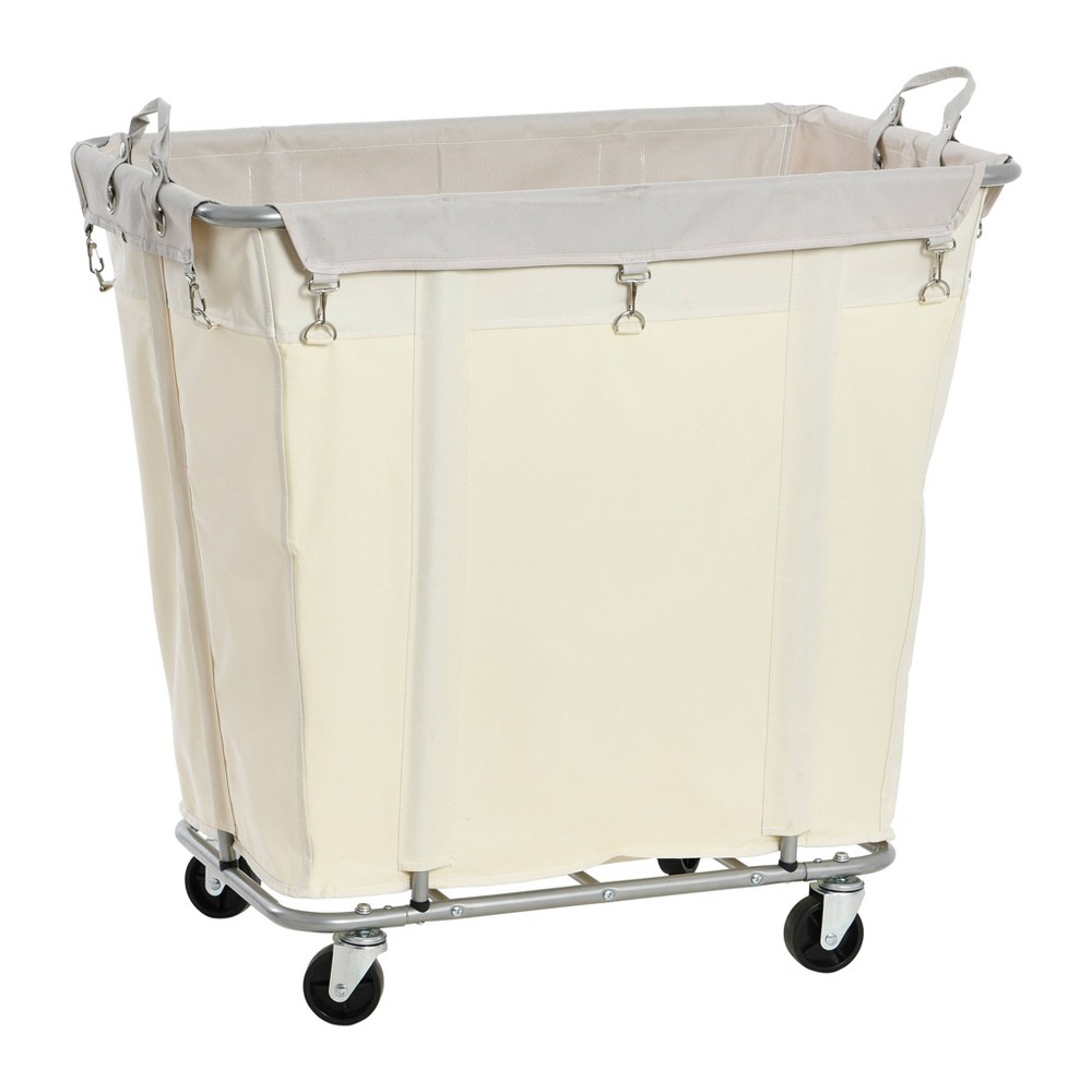 Photos - Laundry Basket / Hamper Household Essentials Commercial Laundry Cart Silver