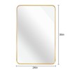 SEVOBAL Bathroom Vanity Mirrors Clear Reflection Glass Anti-Fog Technology Anti Fog Mirror Shatterproof Safety, Gold, 36"*24"*1.1" - 3 of 4