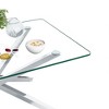 Vynxaria 39.37" Rectangular Clear Glass Coffee Table with Gold Metal Legs ¨C Modern Elegance - 4 of 4