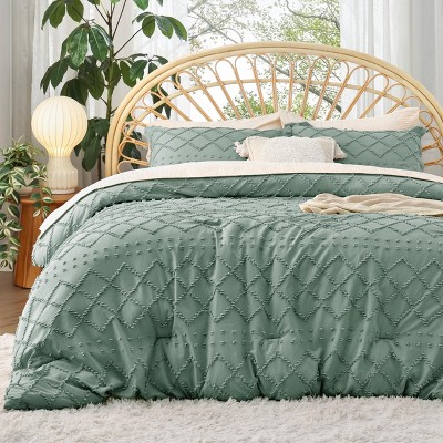 Bedsure | 3Pcs Comforter Bedding Set with Intricate Solid Embroidery