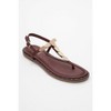 Marea - Burgundy Leather Flat Sandal (Women) | Forever & Always Shoes - 2 of 4
