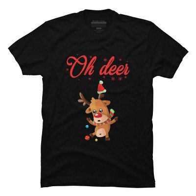 Men's Design By Humans Oh deer - Christmas Sweater By Storms98 T-Shirt
