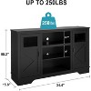 LED TV Stand for 65/60/55 Inch TV, Entertainment Center With Storage Cabinets and Barn Doors, Modern Media Console Table With Open Shelves - 2 of 4