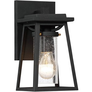 Minka Lavery Modern Outdoor Wall Light Fixture Sand Black 10 1/2" Clear Seeded Glass Shade for Post Exterior Deck Porch Yard Patio - 1 of 2
