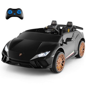 Costway 4WD 2-Seater Ride on Car, Licensed Lamborghini Kids’ Vehicles with Remote Control Black/Pink/Red - 1 of 4