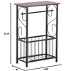 Rectangle Bathroom Table 25 Lbs Load Capacity Multifunctional Indoor Side Table for Storing Cups Candles Magazines - 2 of 4
