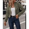 Coolmee Women's Faux Suede Leather Jacket Casual Long Sleeve Blazer Jacket Coat Fall Outfits - 2 of 4