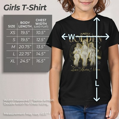 KPop Demon Hunters Girls KPop Demon Hunters Huntrix The Golden Girls T Shirt - Black - Small — фото 5