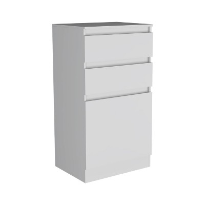 NicBex 3 Drawer Dresser for Bedroom,Modern Style Drawers with Free Handle,Dressers for Kids Room,Living Room,Entry and Hallway,White