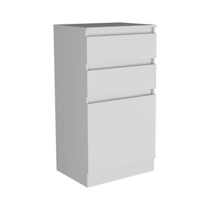 NicBex 3 Drawer Dresser for Bedroom,Modern Style Drawers with Free Handle,Dressers for Kids Room,Living Room,Entry and Hallway,White - 1 of 4