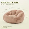 MOONMISS Faux Fur  Comfy Large Beanbag Chair with Filler,Floor Sofa, Accent Couch for Living Room Bedroom Game Room - 3 of 4