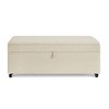 VYNXARIA Beige Large with Storage, Modular, Wheels Modern Comfortable Sofa Ottoman - 3 of 4