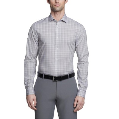 Calvin Klein Mens Plaid Button Down Dress Shirt