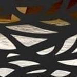 leaf pattern - black