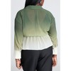 ELOQUII Women's Plus Size Ombre Wrap Button Down Top - image 3 of 4